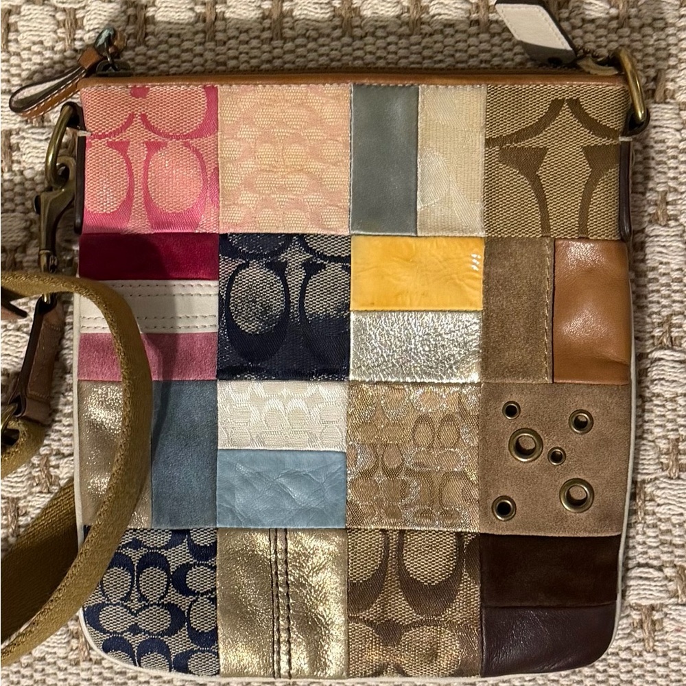 Coach Y2K Era Multicolor Patchwork SoHo Crossbody Bag